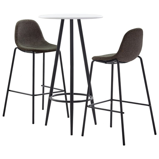 Ensemble de bar 3 pcs Tissu Gris foncé