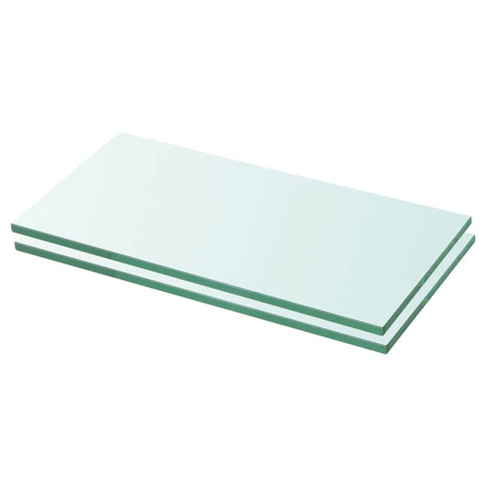 Panneaux d'étagère 2 pcs Verre Transparent 20 x 30 cm