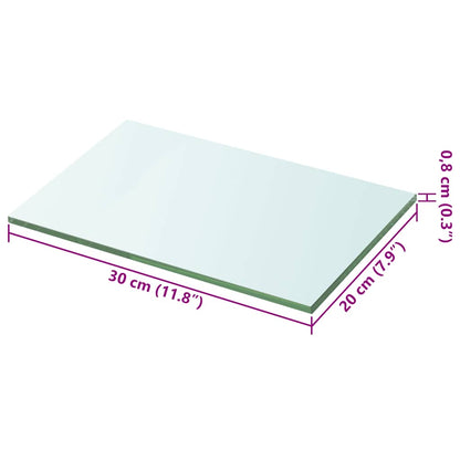 Panneaux d'étagère 2 pcs Verre Transparent 20 x 30 cm