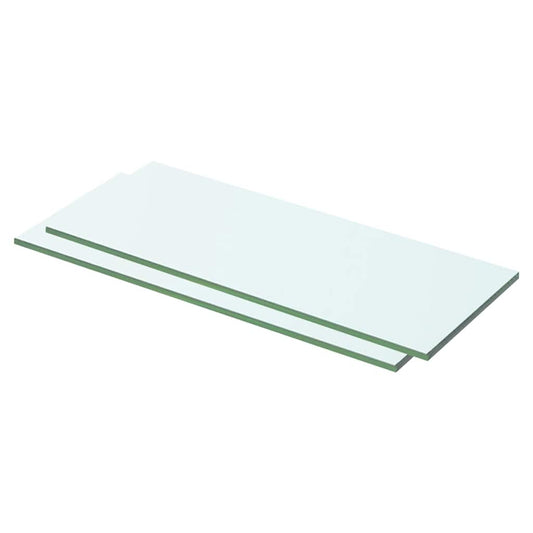 Panneaux d'étagère 2 pcs Verre Transparent 50 x 15 cm