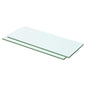 Panneaux d'étagère 2 pcs Verre Transparent 50 x 15 cm