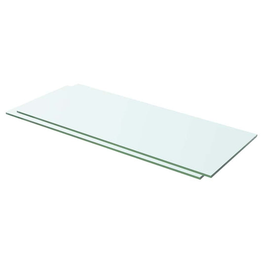 Panneaux d'étagère 2 pcs Verre Transparent 60x20 cm