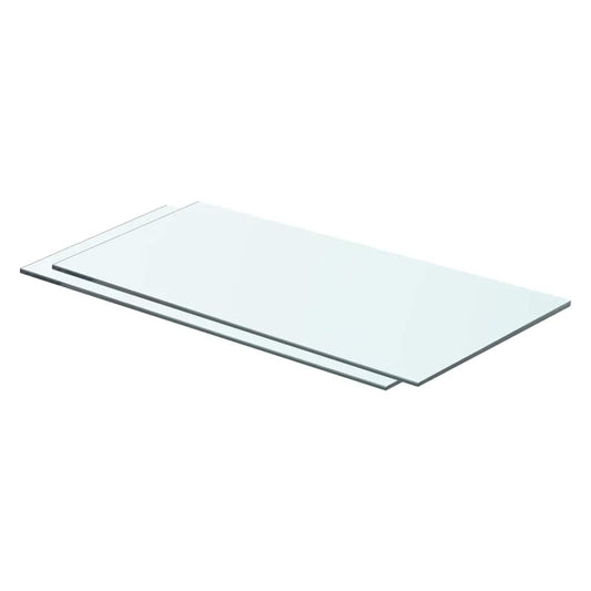 Panneaux d'étagère 2 pcs Verre Transparent 60x25 cm