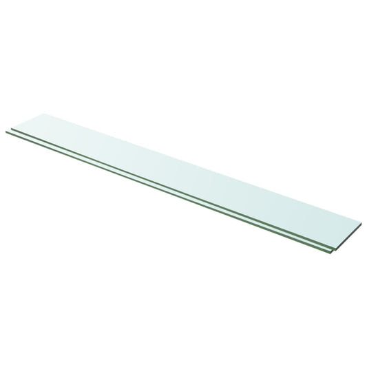 Panneaux d'étagère 2 pcs Verre Transparent 100 x 12 cm