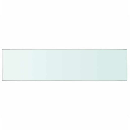 Panneaux d'étagère 2 pcs Verre Transparent 100 x 25 cm