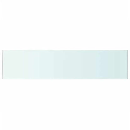 Panneaux d'étagère 2 pcs Verre Transparent 110 x 25 cm