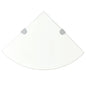 Étagères d'angle 2 pcs et supports Verre Transparent 35x35 cm