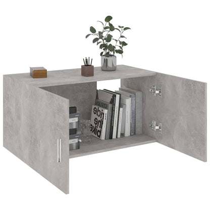 Armoire murale Gris béton 80x39x40 cm Bois d'ingénierie
