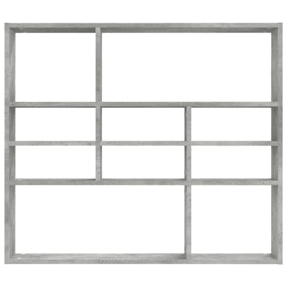 Étagère murale Gris béton 90x16x78 cm Bois d’ingénierie