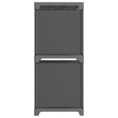 Étagère d'affichage 6 cubes Gris 103x30x72,5 cm Tissu