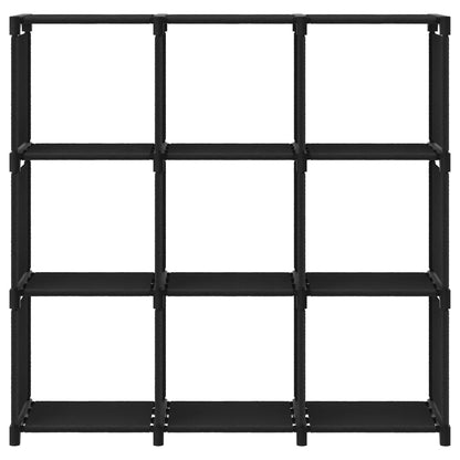 Étagère d'affichage 9 cubes Noir 103x30x107,5 cm Tissu