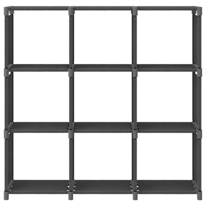 Étagère d'affichage 9 cubes Gris 103x30x107,5 cm Tissu