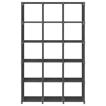 Étagère d'affichage 15 cubes Gris 103x30x175,5 cm Tissu