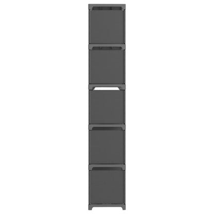 Étagère d'affichage 15 cubes Gris 103x30x175,5 cm Tissu