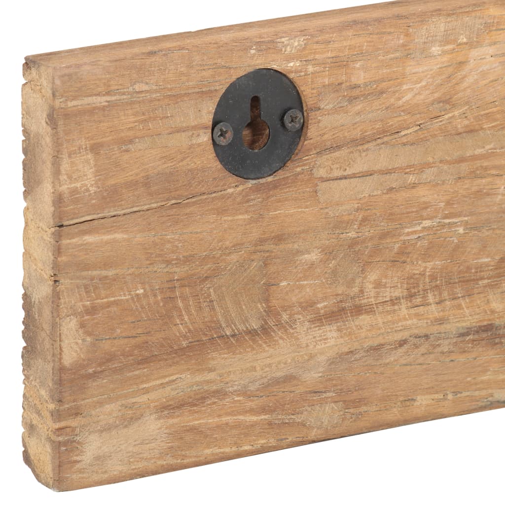 Percha de pasillo y 5 ganchos 100x2,5x15 cm Madera recuperada