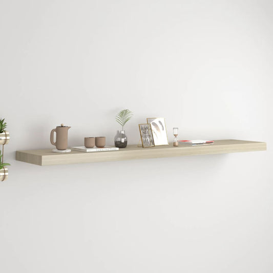 Étagère flottante murale chêne 120x23,5x3,8 cm MDF