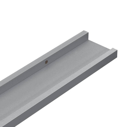 Étagères à rebord pour cadre photo 2 pcs Gris 60x9x3 cm MDF