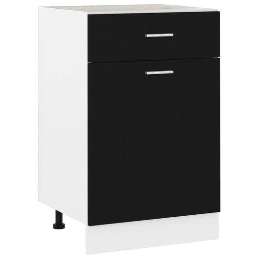 Armoire à tiroirs "Lyon" Noir 50 x 46 x 81,5 cm Bois d'ingénierie