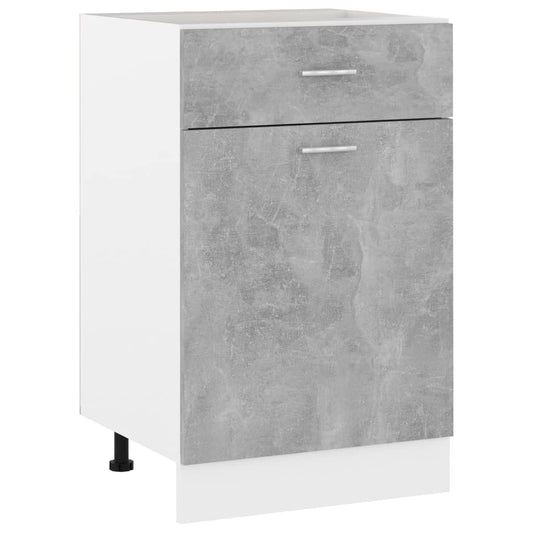 Armoire à tiroirs "Lyon" Gris béton 50 x 46 x 81,5 cm Bois d'ingénierie