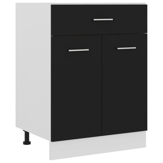 Armoire à tiroirs "Lyon" Noir 60 x 46 x 81,5 cm Bois d'ingénierie
