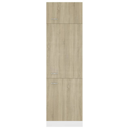 Armoire de réfrigérateur Chêne sonoma Bois d’ingénierie