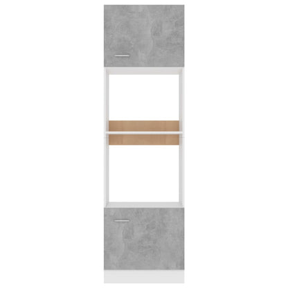 Armoire à micro-ondes Gris béton 60x57x207 cm Bois d’ingénierie