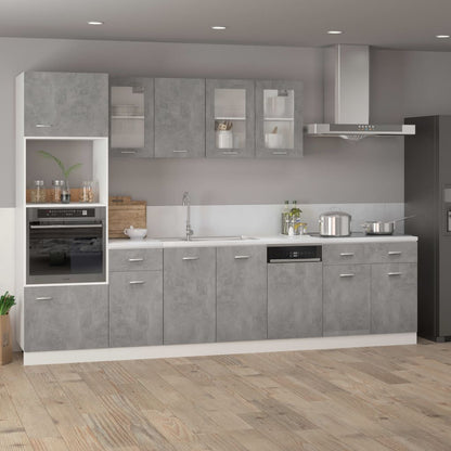 Panneau de lave-vaisselle Gris béton 45x3x67 cm Aggloméré