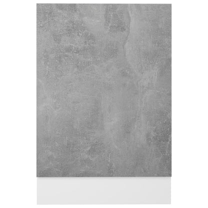 Panneau de lave-vaisselle Gris béton 45x3x67 cm Aggloméré