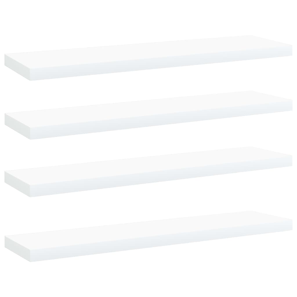 Panneaux de bibliothèque 4 pcs blanc bois d’ingénierie