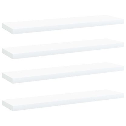 Panneaux de bibliothèque 4 pcs blanc bois d’ingénierie