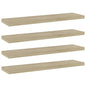 Panneau de bibliothèque 4 pcs chêne sonoma bois d’ingénierie