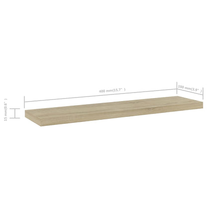 Panneau de bibliothèque 4 pcs chêne sonoma bois d’ingénierie