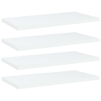 Panneaux de bibliothèque 4 pcs blanc bois d’ingénierie