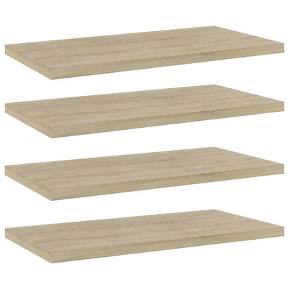 Panneau de bibliothèque 4 pcs chêne sonoma bois d’ingénierie
