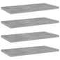 Panneaux de bibliothèque 4 pcs gris béton bois d’ingénierie