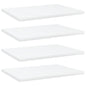 Panneaux de bibliothèque 4 pcs blanc bois d’ingénierie