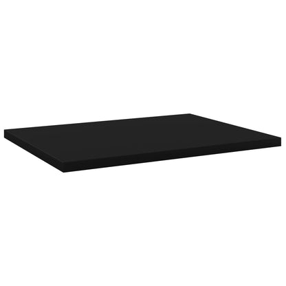 Panneaux de bibliothèque 4 pcs noir bois d’ingénierie