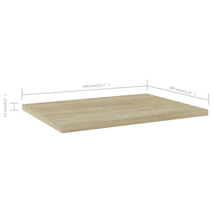 Panneau de bibliothèque 4 pcs chêne sonoma bois d’ingénierie