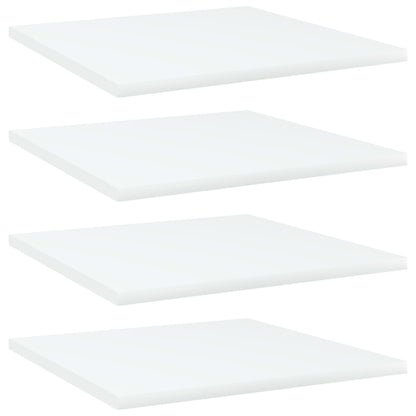 Panneaux de bibliothèque 4 pcs blanc bois d’ingénierie