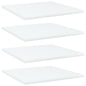 Panneaux de bibliothèque 4 pcs blanc bois d’ingénierie