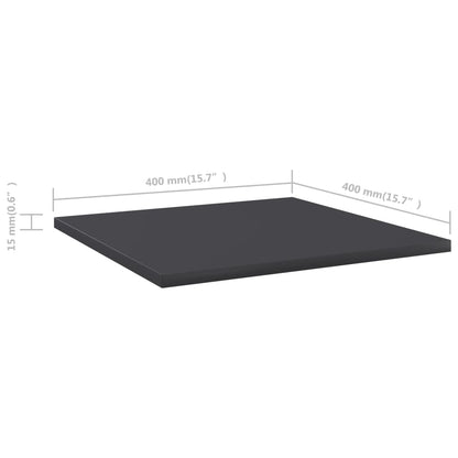 Panneaux de bibliothèque 8 pcs gris bois d’ingénierie