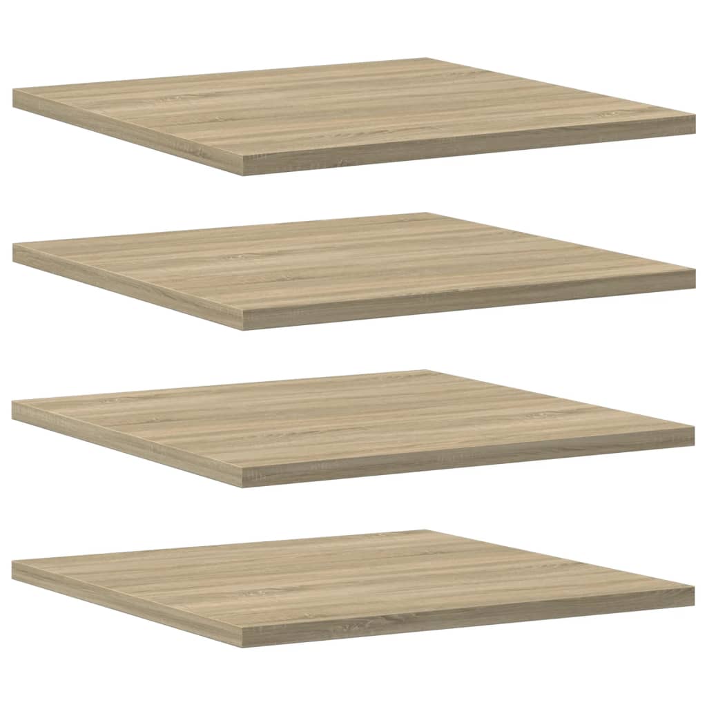 Panneau de bibliothèque 4pcs Chêne sonoma 40x40x1,5cm Aggloméré