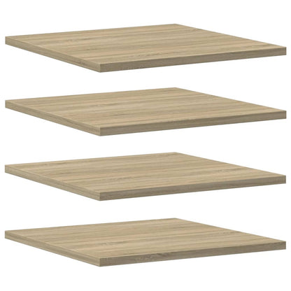 Panneau de bibliothèque 4pcs Chêne sonoma 40x40x1,5cm Aggloméré