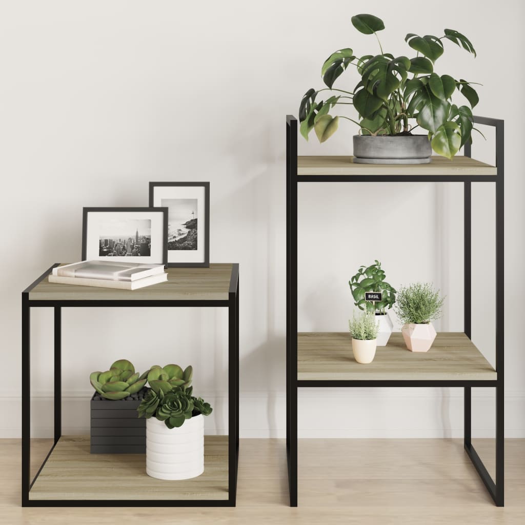 Panneau de bibliothèque 4pcs Chêne sonoma 40x40x1,5cm Aggloméré