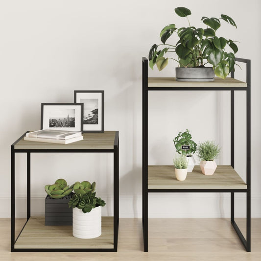 Panneau de bibliothèque 4pcs Chêne sonoma 40x40x1,5cm Aggloméré