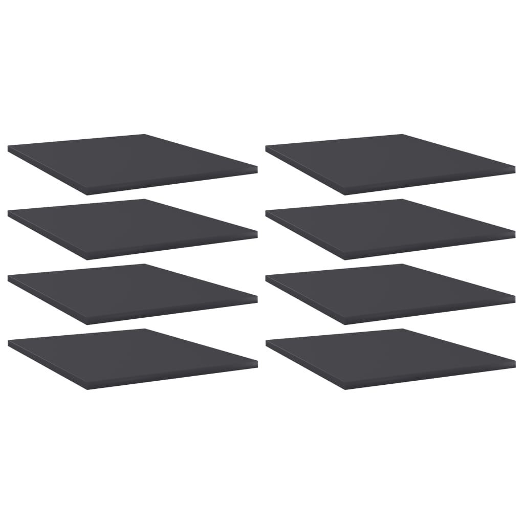 Panneaux de bibliothèque 8 pcs gris bois d’ingénierie