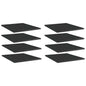 Panneaux de bibliothèque 8 pcs noir brillant bois d’ingénierie