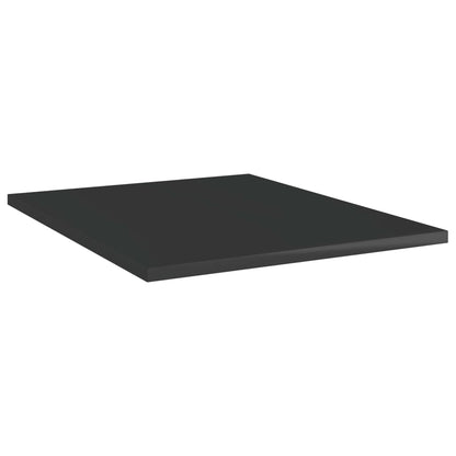 Panneaux de bibliothèque 8 pcs noir brillant bois d’ingénierie