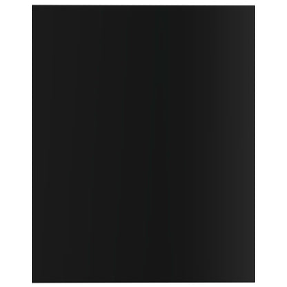 Panneaux de bibliothèque 8 pcs noir brillant bois d’ingénierie