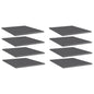 Panneaux de bibliothèque 8 pcs gris brillant bois d’ingénierie
